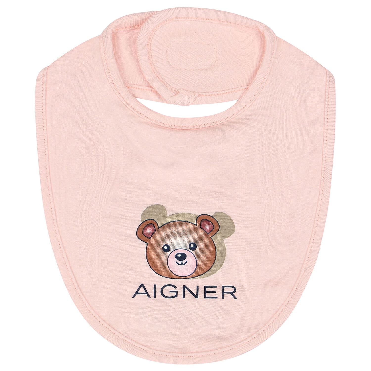 Baby Girls Pink Teddy Bear Logo Bib, 1, hi-res image number null